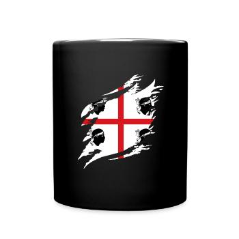 Sardinien Flagge Sardische Fahne Sardegna Fahne - Tasse einfarbig - Schwarz - Vorne