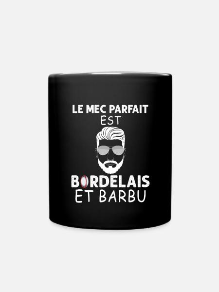 Bordelais Barbu Et Rugby Cadeau Homme Supporters - Mug uni - noir