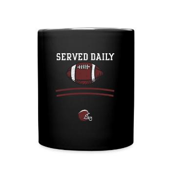Served Daily - Football - Tasse einfarbig - Schwarz - Vorne