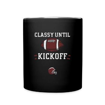 Classy Until Kickoff - Football - Tasse einfarbig - Schwarz - Vorne
