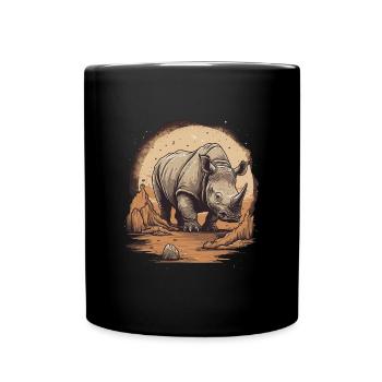Rhinoceros Rhino Rhinoceros - Full Colour Mug - black - Front
