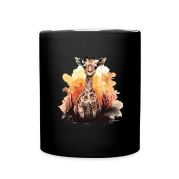 Giraffe Africa - Full Colour Mug - black - Front