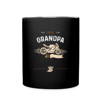 Biker Grandpa - Motorcycle - Full Colour Mug - black - Front