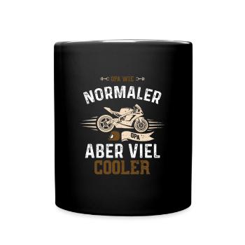 Opa wie normaler Opa aber viel C... - Tasse einfarbig - Schwarz - Vorne