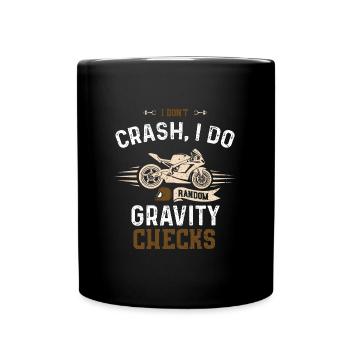 I don't crash, I do random gravi... - Full Colour Mug - black - Front