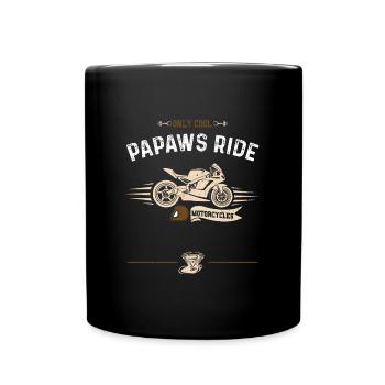 Only Cool Papaws Ride Motorcycles - Full Colour Mug - black - Front