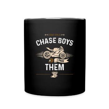 Some Girls Chase Boys I Pass Them - Full Colour Mug - black - Front