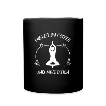 Meditaion - Tasse einfarbig - Schwarz - Vorne