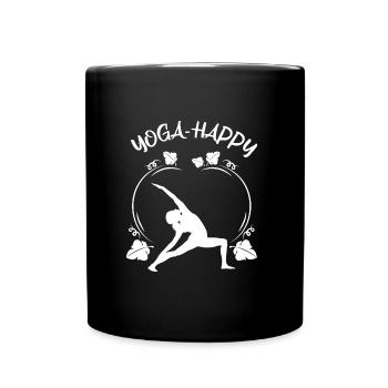 Yoga - Tasse einfarbig - Schwarz - Vorne