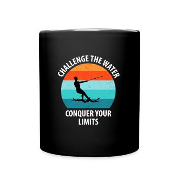 Water skis, water skis, water skiers - Full Colour Mug - black - Front
