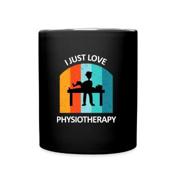 Physiotherapeut Humorvoll Geschenk Spruch Lustig - Tasse einfarbig - Schwarz - Vorne