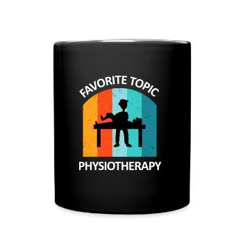 Physiotherapeut Humorvoll Geschenk Spruch Lustig - Tasse einfarbig - Schwarz - Vorne