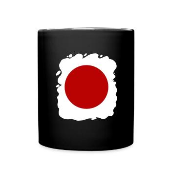 Drapeau du Japon Look Usé Nihon Drapeau Japonais - Mug uni - noir - Devant