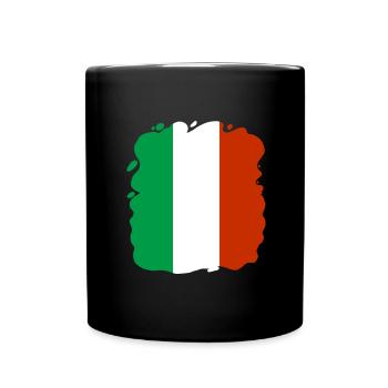 Drapeau de l’Italie Vintage Drapeau italien Look vieilli - Mug uni - noir - Devant