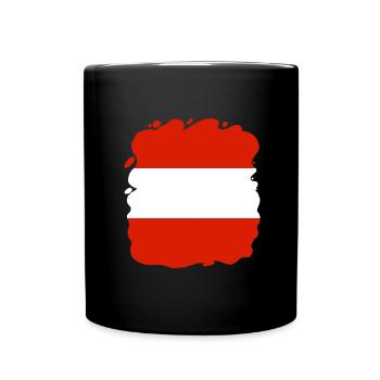 Austria Flag Austria Austrian Flag AT - Full Colour Mug - black - Front