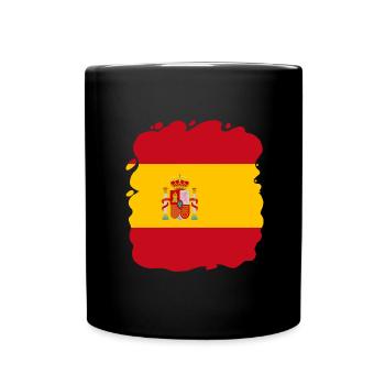 Spain Flag Vintage Spanish Flag Distressed Look - Full Colour Mug - black - Front