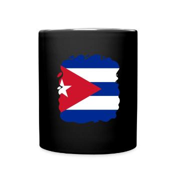 Kuba Flagge Karibik Urlaub Cuba Reise Havanna - Tasse einfarbig - Schwarz - Vorne