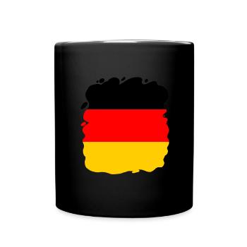 Drapeau de l’Allemagne Drapeau allemand Used Look Home - Mug uni - noir - Devant