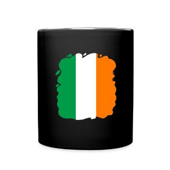 Ireland Flag Vintage Irish Flag Dublin - Full Colour Mug - black - Front