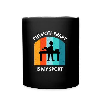 Kinésithérapeute cadeau humoristique disant drôle - Mug uni - noir - Devant