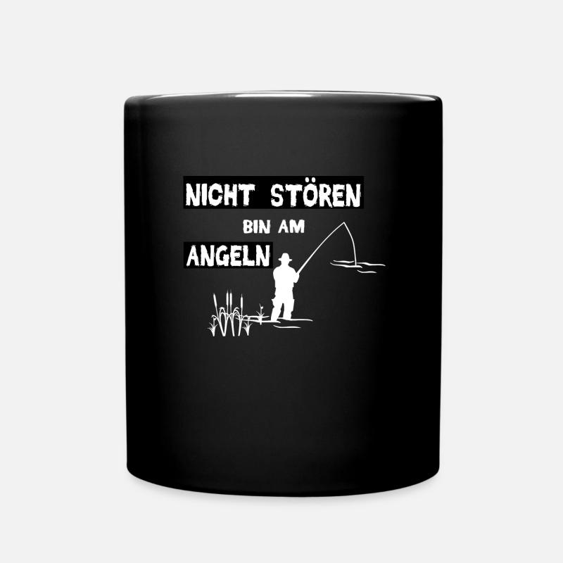 Angeln - Tasse einfarbig - Schwarz
