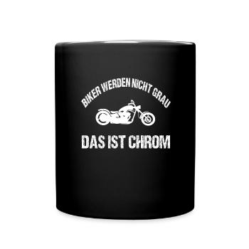 Motorrad - Tasse einfarbig - Schwarz - Vorne