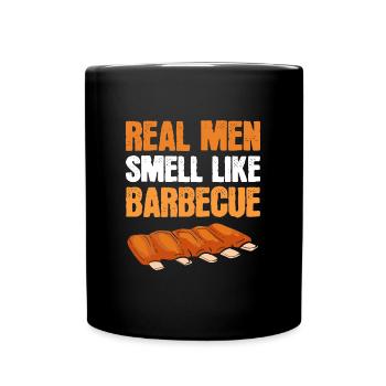 BBQ Grill King Grill Master Grill Tongs - Full Colour Mug - black - Front