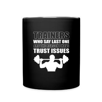 Fitnesstrainer - Tasse einfarbig - Schwarz - Vorne
