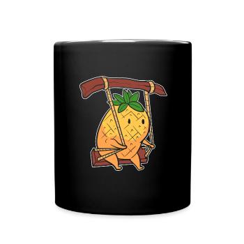 Ananas - Tasse einfarbig - Schwarz - Vorne