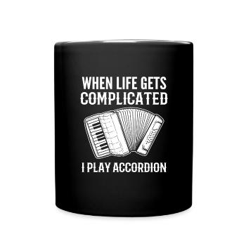 Accordéon - Mug uni - noir - Devant