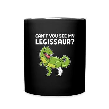 Gebrochenes Bein - Tasse einfarbig - Schwarz - Vorne