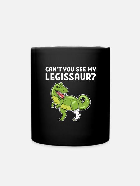 Gebrochenes Bein - Tasse einfarbig - Schwarz