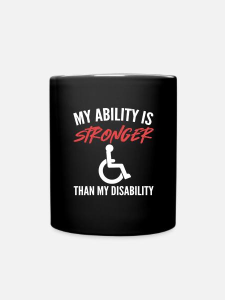 Rollstuhl - Tasse einfarbig - Schwarz