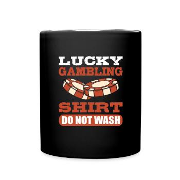 Blackjack Black Jack Casino Glücksspiel - Tasse einfarbig - Schwarz - Vorne