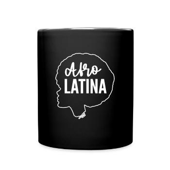 Afro Latina - Tasse einfarbig - Schwarz - Vorne
