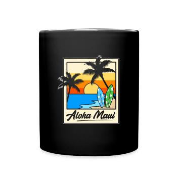 Maui Hawaii Hawaiian - Tasse einfarbig - Schwarz - Vorne