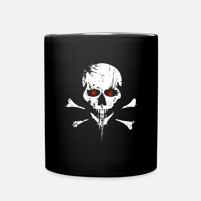 Totenkopf - Tasse einfarbig - Schwarz