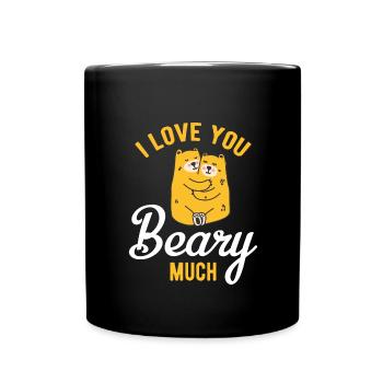 Couple couples look look avec ourson - Mug uni - noir - Devant