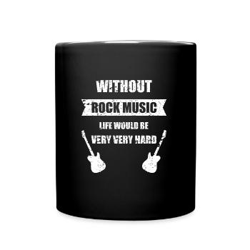 Sans cadeau de chemise de musique rock - Mug uni - noir - Devant