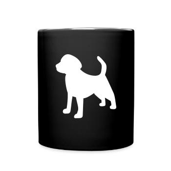 Icône Beagle - Mug uni - noir - Devant