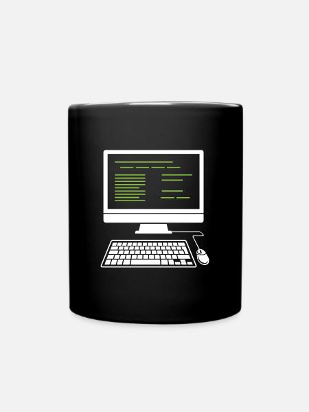 PC computer - Full Colour Mug - black