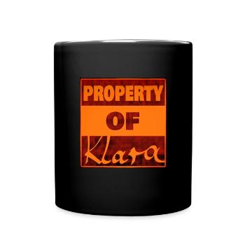 Propriété de Klara - Mug uni - noir - Devant