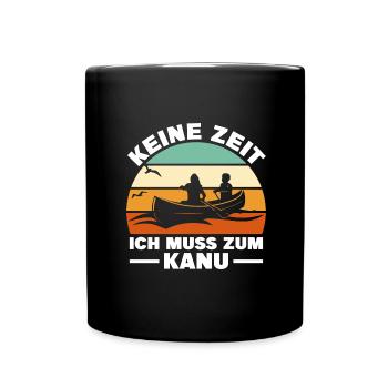 Kajakfahren Kanu Wassersport Kajakfahrer - Tasse einfarbig - Schwarz - Vorne