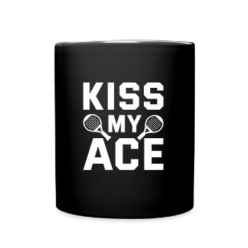Lustiges Padel Spieler Design Padel-Tennis - Tasse einfarbig - Schwarz - Vorne