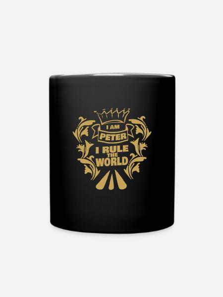 Peter - Tasse einfarbig - Schwarz