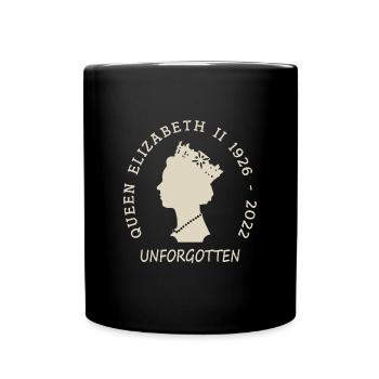 Queen Elizabeth II Unforgotton - Tasse einfarbig - Schwarz - Vorne
