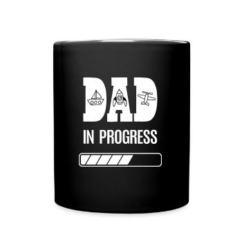 Dad to be Vater werden Papa loading - Tasse einfarbig - Schwarz - Vorne