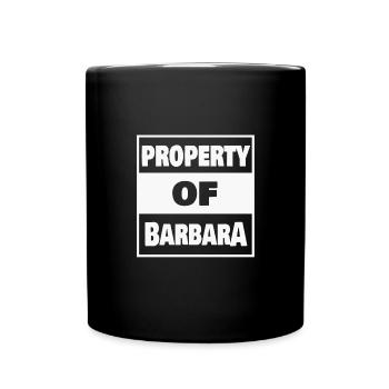 Besitz von Barbara - Tasse einfarbig - Schwarz - Vorne