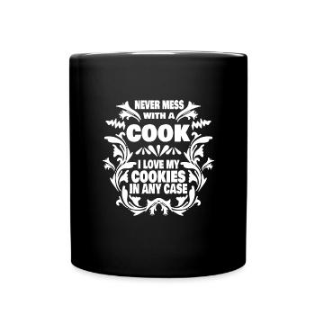 Never mess with cook i love my cookies - Full Colour Mug - black - Front