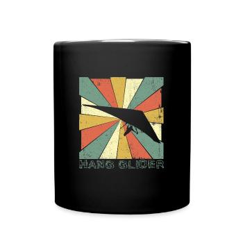 Hanggleiter Drachenflieger Deltasegler - Tasse einfarbig - Schwarz - Vorne